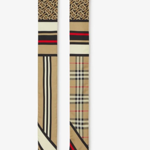 Burberry Skinny Montage Silk Scarf NWT - Picture 5 of 5